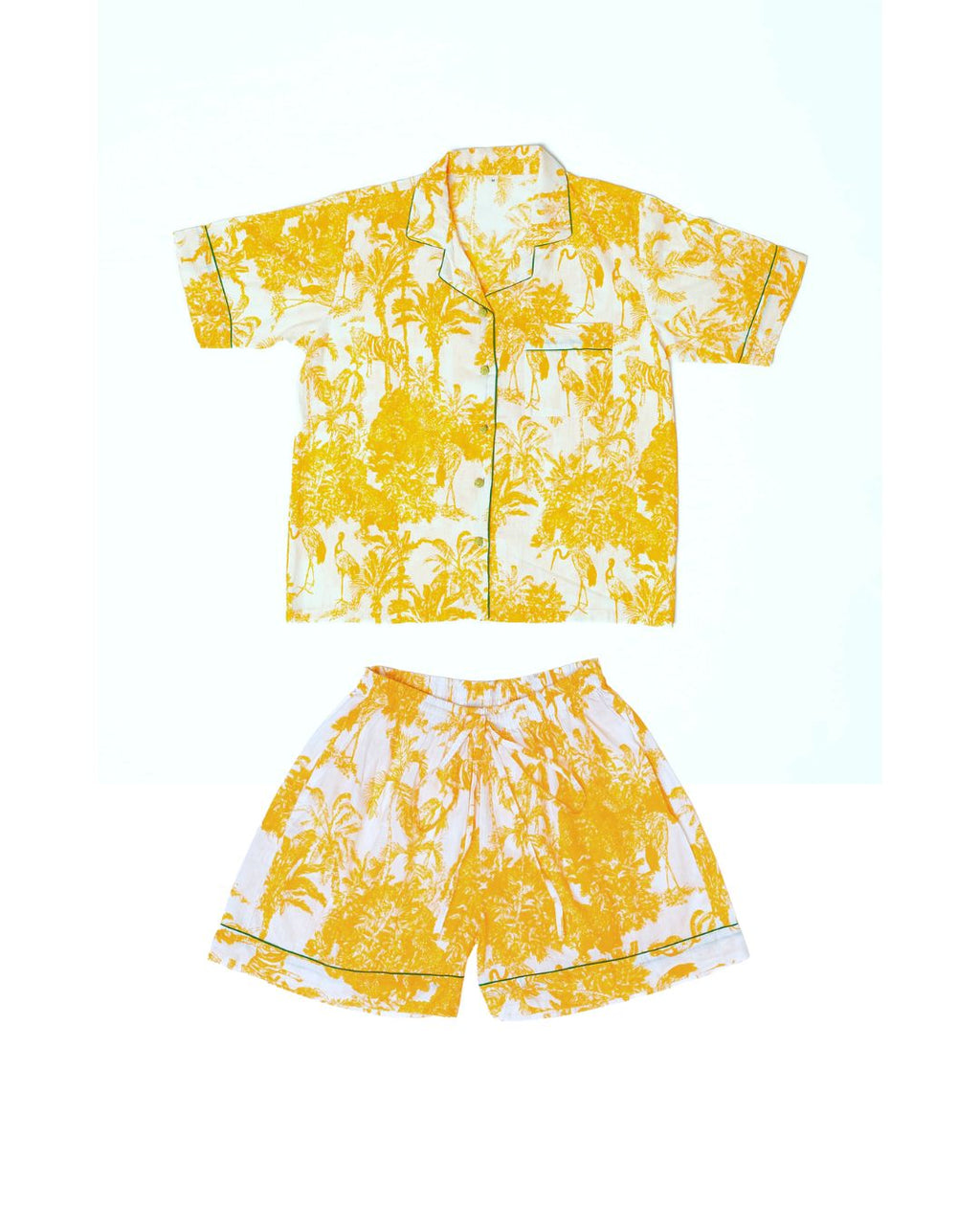 Golden Paradise Short Pajama Set