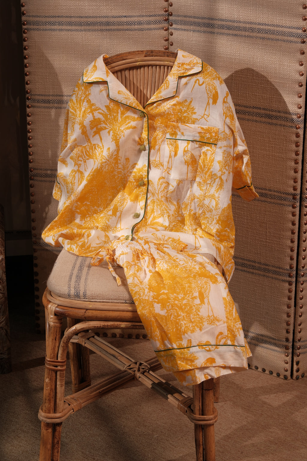 Golden Paradise Short Pajama Set