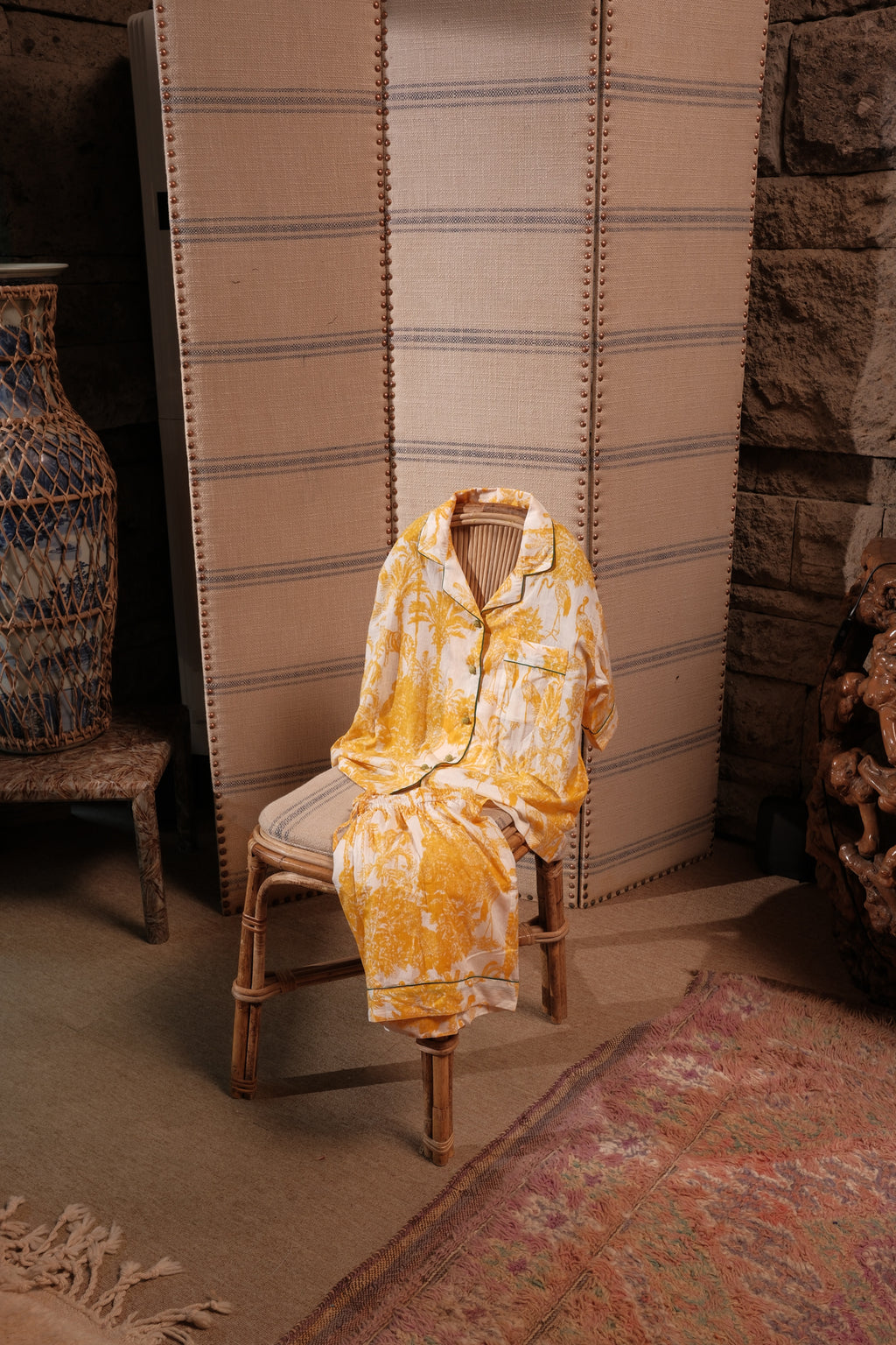 Golden Paradise Short Pajama Set