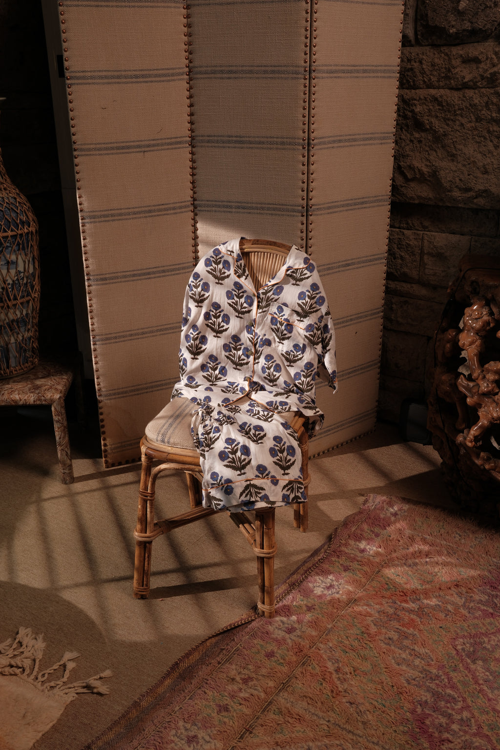 Blue Bloom Short Pajama Set