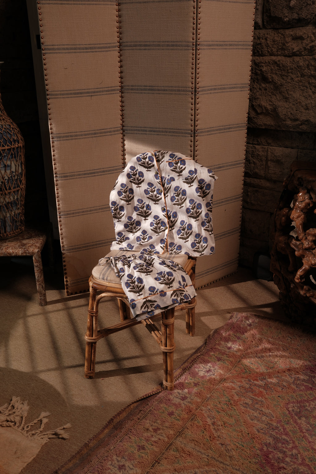 Blue Bloom Short Pajama Set