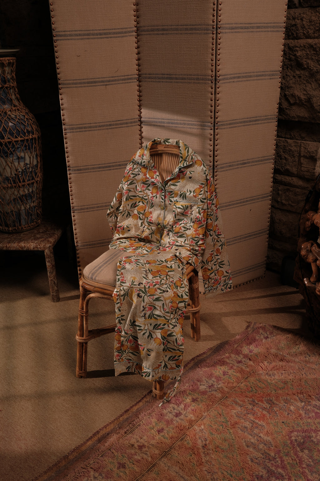 Fruit and Fowl Long Pajama Set